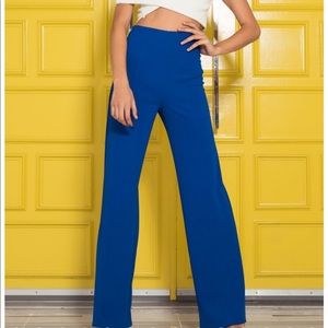 Fashion Nova Blue Wide Leg Pants